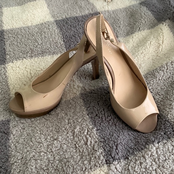 NINE WEST strap back heels - size 6 - Picture 1 of 6